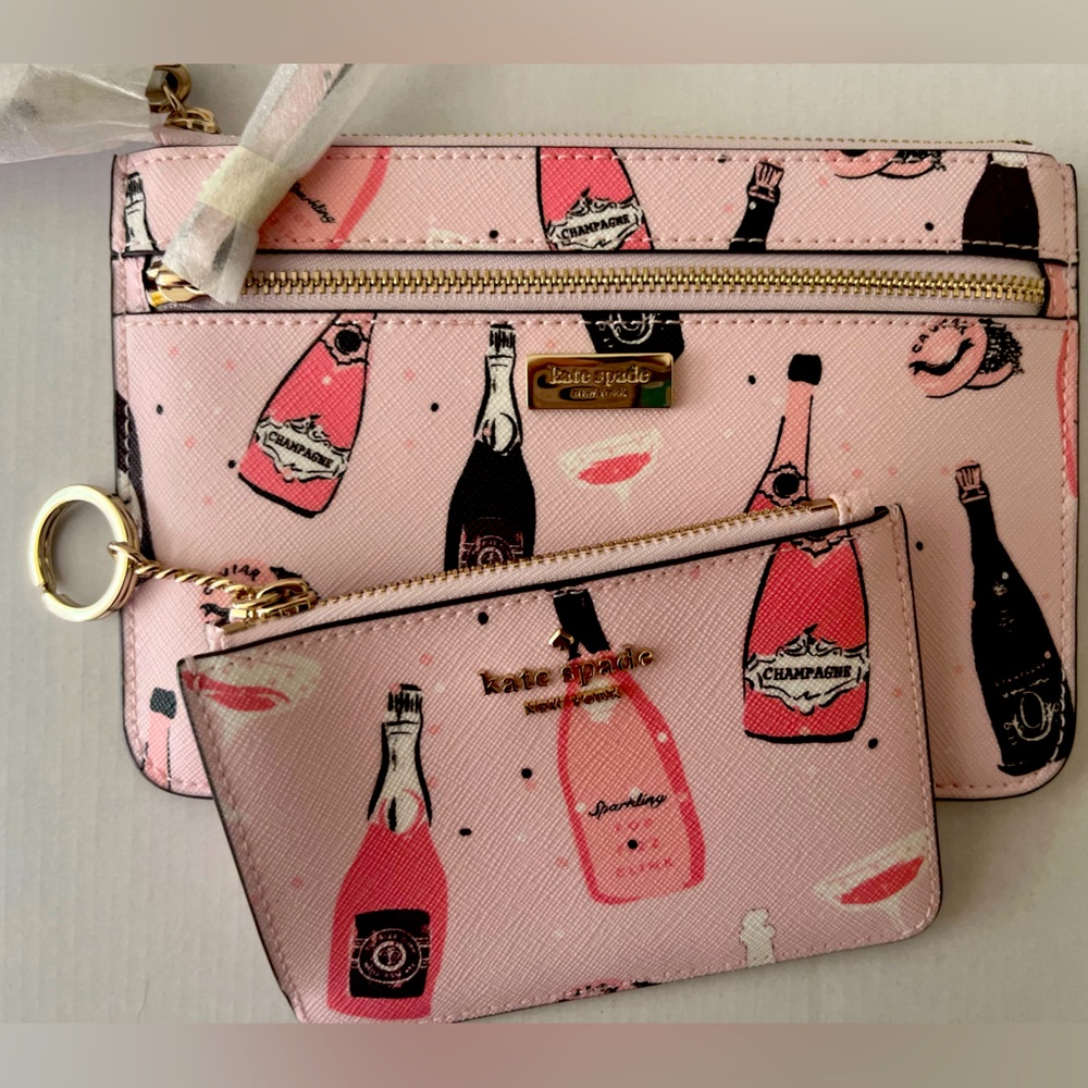 Kate Spade ♠️ Champagne 🍾 wallet and card holder